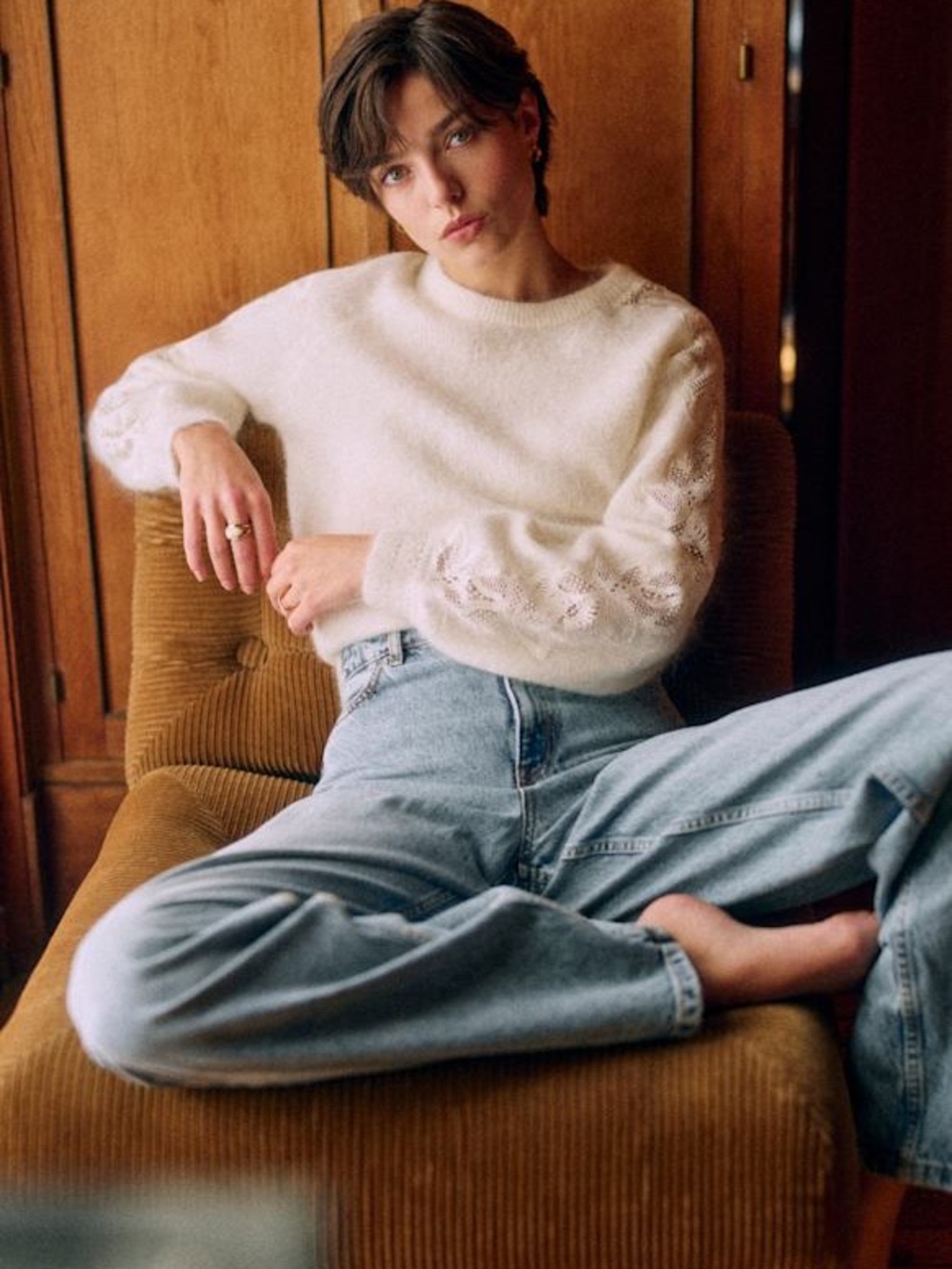 Sezane Mohair Wool Sana Jumper Sweater